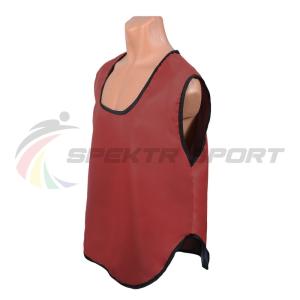 Купить Манишка футбольная односторонняя Spektr Sport красная, р.36-40 в Обь 