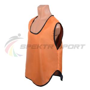 Купить Манишка футбольная односторонняя Spektr Sport оранжевая, р.36-40 в Обь 
