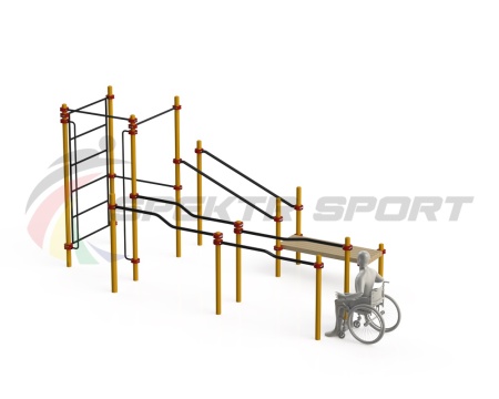 Купить Спортивный комплекс для инвалидов-колясочников WRK-D16_76mm в Обь 